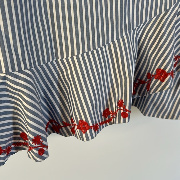 This is a fitted flirty seersucker style dress. Excellent condition . - Picture 2 of 4